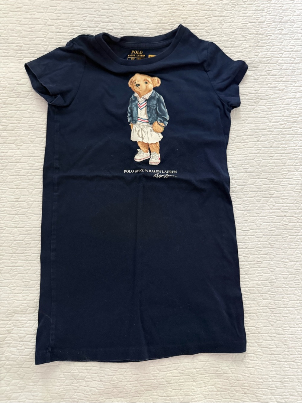 Polo by Ralph Lauren Navy Tee Dress with Polo Bear
